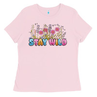 Bubblegum Pink stay wild Ladies Tee - MaliasSmallBusiness