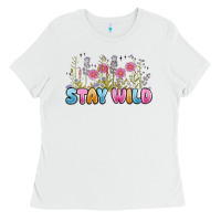 White stay wild Ladies Tee - MaliasSmallBusiness