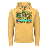 Vintage Mustard hello summer pineapple Vintage Hoodie - BarkalooDesign