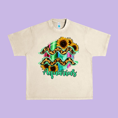 Aquarius Zodiac Urban Heavy Tee Designed By Bettercallsaul