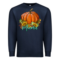 Navy pumpkin mama Premium Sweatshirt - BundleAndBundleShop