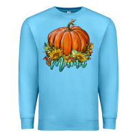 Ocean Blue pumpkin mama Premium Sweatshirt - BundleAndBundleShop