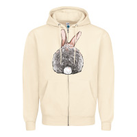 Sandshell Easter bunny back view Zipper Hoodie - OliviaCreatesArt