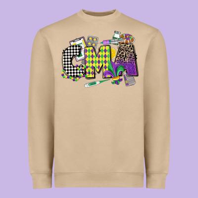 Cma Mardi Gras Certified Medical Assistant Heavyweight Sweatshirt Designed By Cowgirlartshop