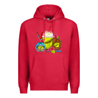 Cardinal Softball Frappe Coffee Premium Hoodie - FaDigitalArtStudio
