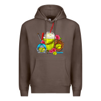 Coffee Softball Frappe Coffee Premium Hoodie - FaDigitalArtStudio