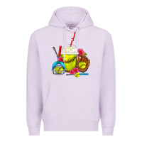 Lilac Softball Frappe Coffee Premium Hoodie - FaDigitalArtStudio