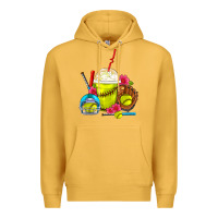 Mustard Softball Frappe Coffee Premium Hoodie - FaDigitalArtStudio