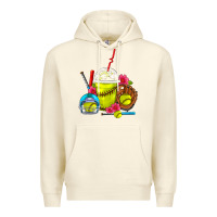 Sandshell Softball Frappe Coffee Premium Hoodie - FaDigitalArtStudio