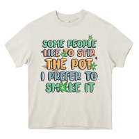 Cream some people like to stir the pot i prefer to smoke Heavy Core Tee - MaliasSmallBusiness