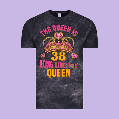 The Queen Is 38 Long Live The Queen Vintage Tee Designed By Jasminsmagicworld