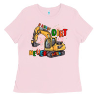 Bubblegum Pink a little dirt never hurt Ladies Tee - MaliasSmallBusiness
