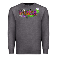 Charcoal Heather halloween nurse Premium Sweatshirt - BundleAndBundleShop