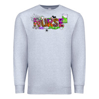 Heather Grey halloween nurse Premium Sweatshirt - BundleAndBundleShop
