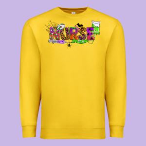 Halloween Nurse Premium Sweatshirt Designed By Bundleandbundleshop