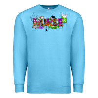 Ocean Blue halloween nurse Premium Sweatshirt - BundleAndBundleShop