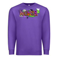 Purple halloween nurse Premium Sweatshirt - BundleAndBundleShop