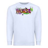 White halloween nurse Premium Sweatshirt - BundleAndBundleShop