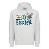 Dove Grey My First Easter Bunny Boy Premium Hoodie - RanaPortraitStore
