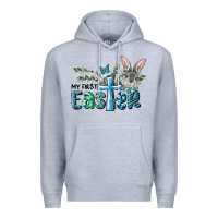 Heather Grey My First Easter Bunny Boy Premium Hoodie - RanaPortraitStore