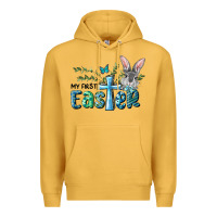 Mustard My First Easter Bunny Boy Premium Hoodie - RanaPortraitStore