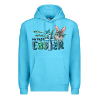 Ocean Blue My First Easter Bunny Boy Premium Hoodie - RanaPortraitStore