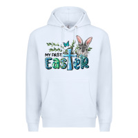 White My First Easter Bunny Boy Premium Hoodie - RanaPortraitStore