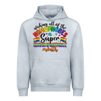 Heather Grey wishing all of the homophobes uncomfortable month Urban Hoodie - Artiststas