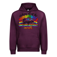 Mauve Wine wishing all of the homophobes uncomfortable month Urban Hoodie - Artiststas