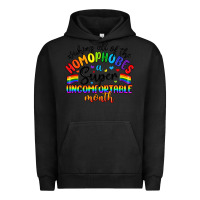 Pigment Black wishing all of the homophobes uncomfortable month Urban Hoodie - Artiststas