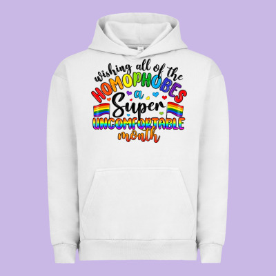 Wishing All Of The Homophobes Uncomfortable Month Urban Hoodie Designed By Artiststas
