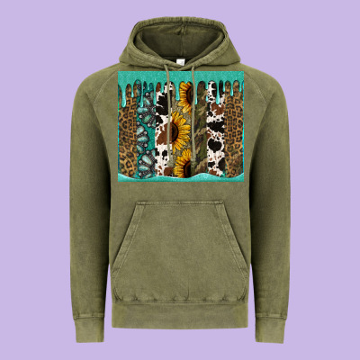Western Brushstroke Tumbler Vintage Hoodie Designed By Jasminsmagicworld