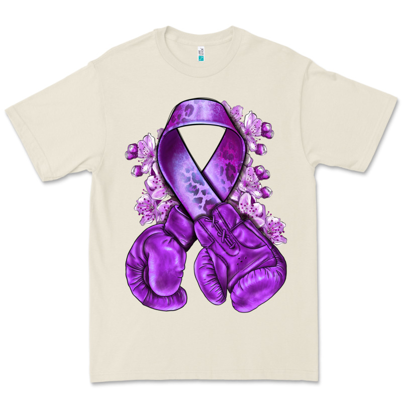 Domestic Violence Warrior Purple Ribbon Premium Tee by NancyCooperArtShop | Teevron