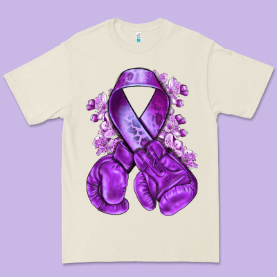 Domestic Violence Warrior Purple Ribbon Premium Tee Designed By Nancycooperartshop