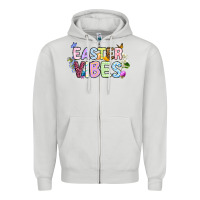 Dove Grey Easter vibes Zipper Hoodie - OliviaCreatesArt