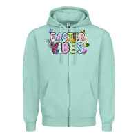 Seafoam Easter vibes Zipper Hoodie - OliviaCreatesArt