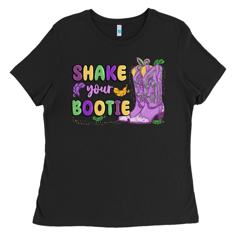 Shake Your Bootie Mardi Gras Ladies Tee by MaliasSmallBusiness | Teevron