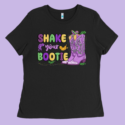 Shake Your Bootie Mardi Gras Ladies Tee Designed By Maliassmallbusiness