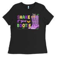 Black shake your bootie mardi gras Ladies Tee - MaliasSmallBusiness