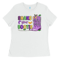 White shake your bootie mardi gras Ladies Tee - MaliasSmallBusiness