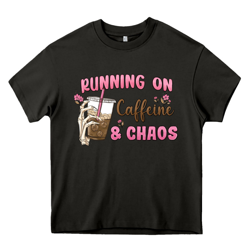 Running On Caffeine & Chaos Heavy Core Tee by MaliasSmallBusiness | Teevron