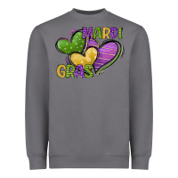 Storm mardi gras heart Heavyweight Sweatshirt - CowGirlArtShop