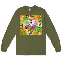 Army Green Spooky Season Long Sleeve Tee - texasbilliewilder