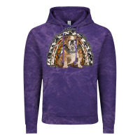 Cloud Purple english bulldog rainbow Vintage Hoodie - BarkalooDesign