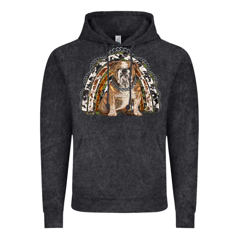 English Bulldog Rainbow Vintage Hoodie by BarkalooDesign | Teevron