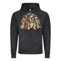 Vintage Black english bulldog rainbow Vintage Hoodie - BarkalooDesign