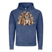 Vintage Denim english bulldog rainbow Vintage Hoodie - BarkalooDesign