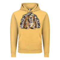 Vintage Mustard english bulldog rainbow Vintage Hoodie - BarkalooDesign