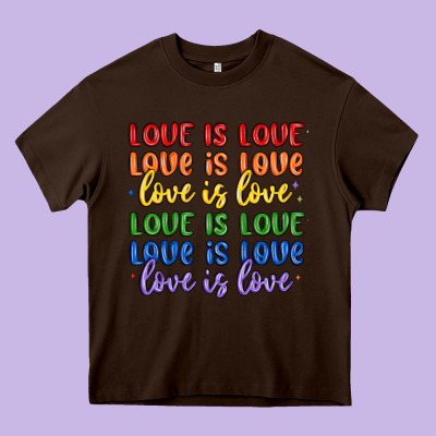 Love Is Love Lgbtq Heavy Core Tee Designed By Maliassmallbusiness