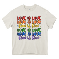 Cream love is love lgbtq Heavy Core Tee - MaliasSmallBusiness